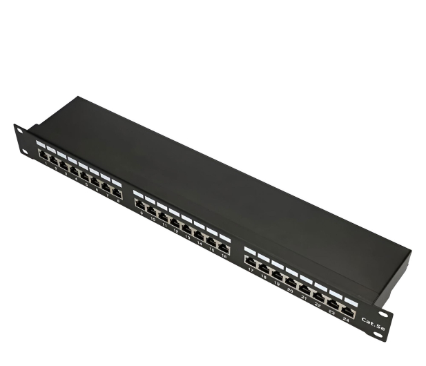 ExtraLink  Patchpanel 24p 19" 1U STP 5e półka (czarna) - 1323218 - zdjęcie 2